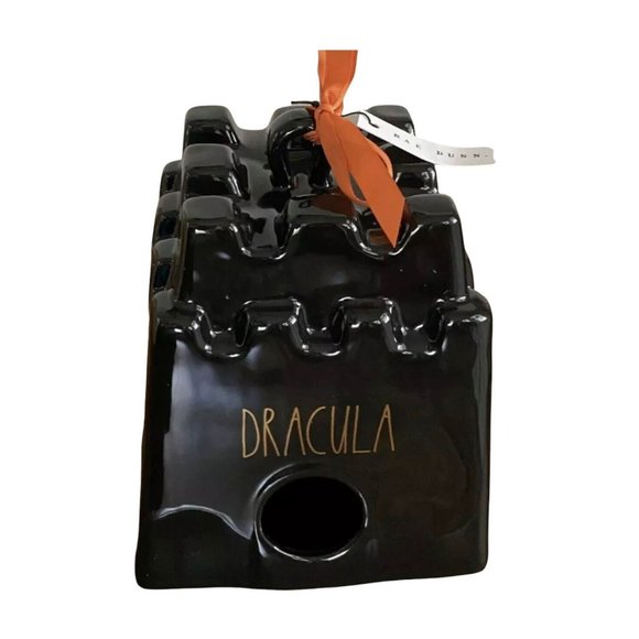 NEW Rae Dunn Halloween 2021 DRACULA Castle Birdhouse - Picture 1 of 9